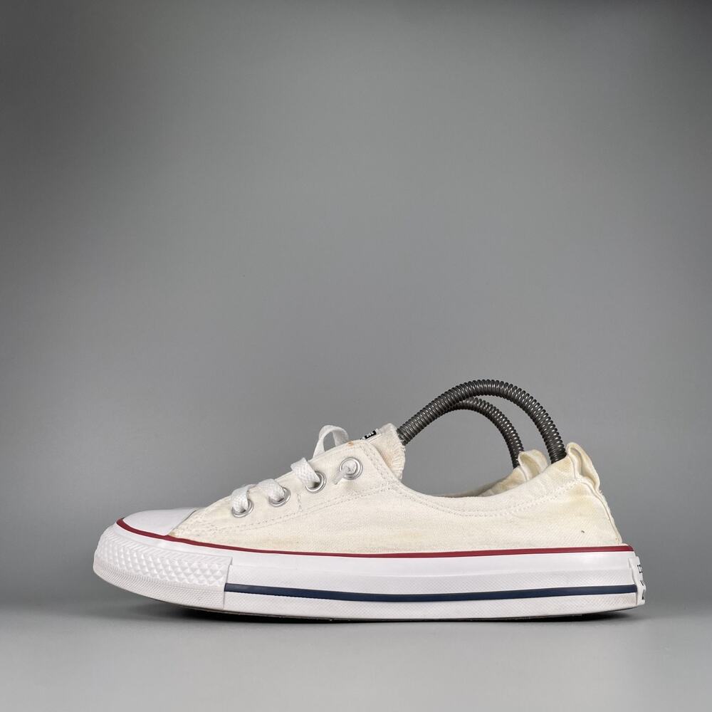 Converse Chuck Taylor All Star Shoreline Women's 9 White Canvas Slip-On Sneakers - Picture 1 of 9